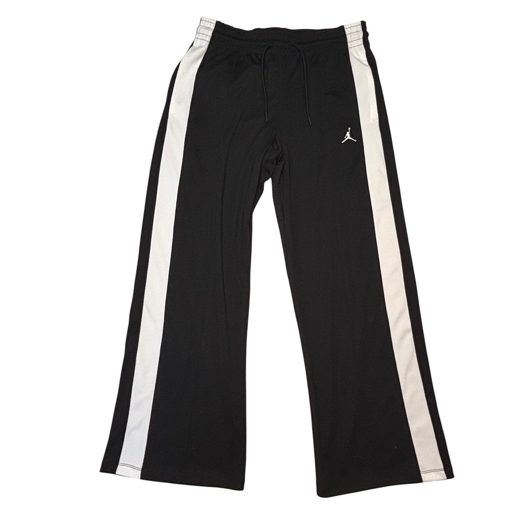 Nike Air Jordan Womens Pants Size Medium FV7101-010 Black Knit Tracksuit Bottoms